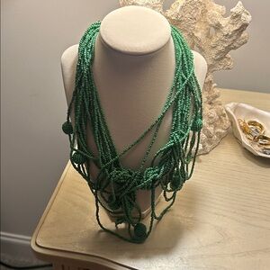 Elegant Green Beaded Necklace